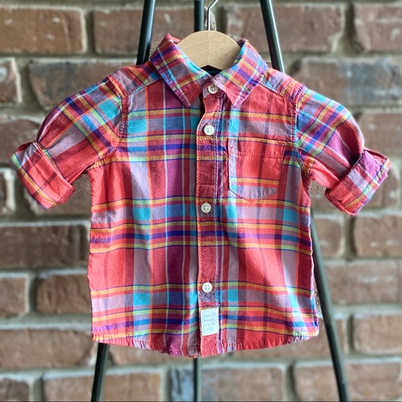 3M Carter’s Plaid Button-down Shirt - Picture 1 of 3